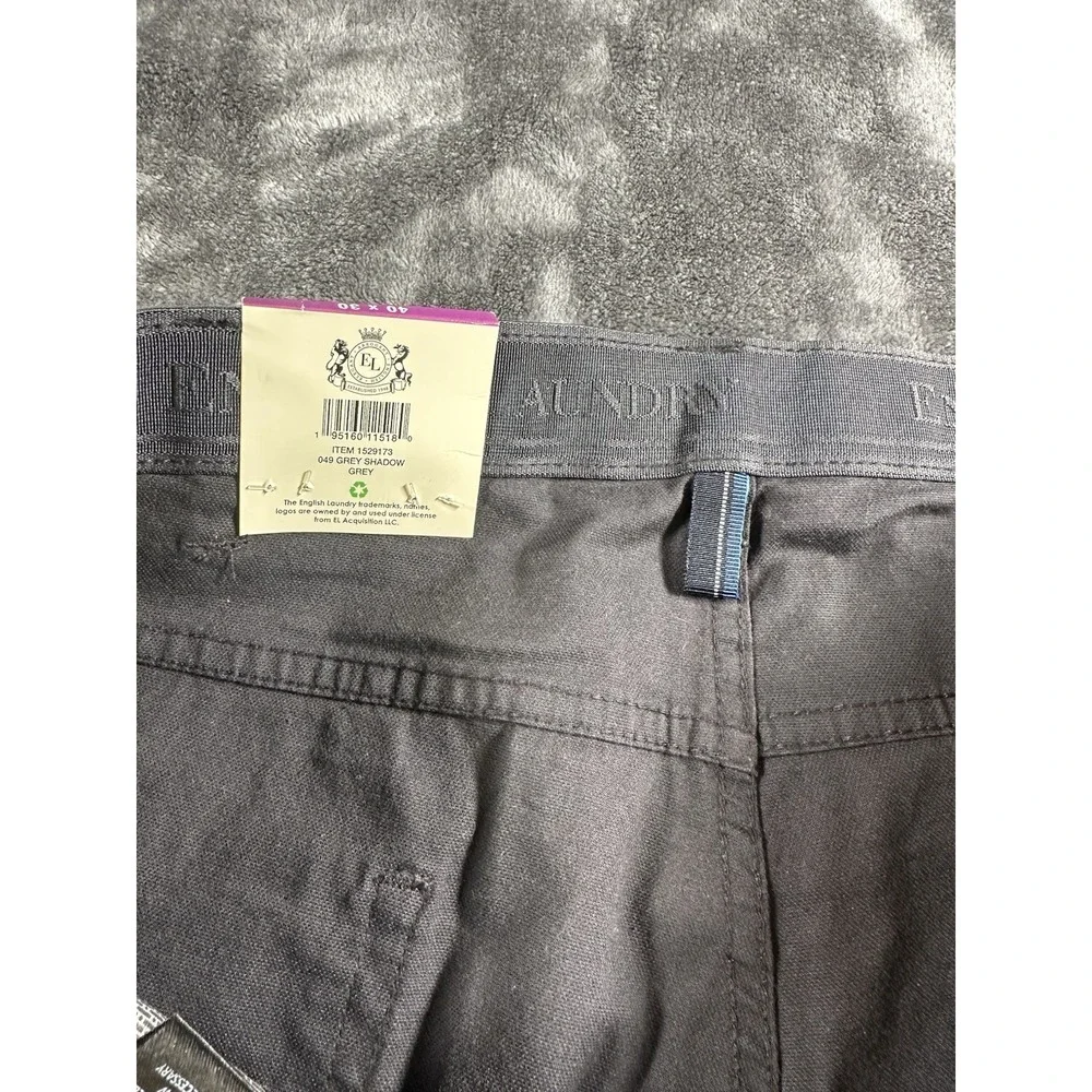 NEW‎ NWT English Laundry Pants  Shadow Grey  Slimmer Straight Leg Stretch 40x30